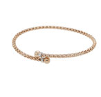 Bracciale rigido in oro 18kt bicolore contrariè Referenza: BR00147GR