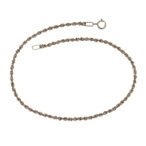 Bracciali donna in oro bianco classico 18 kt  maglia a fune 