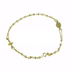 Bracciali Rosario in oro giallo con Madonna Miracolosa prezzi