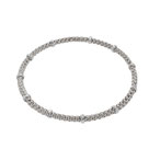 Bracciale rigido morbido tubolare con moschettone girevole ed anelli faccettati largo 2mm. lungo cm.19 Collezione stella Rockstar