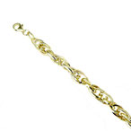 Bracciale donna oro 18 kt catena con maglie ovali lucide e godronate codice: BR936G