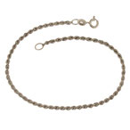 Bracciali donna in oro bianco classico 18 kt  maglia a fune 