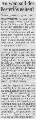 26.06.2004 Schweinfurter Tagblatt