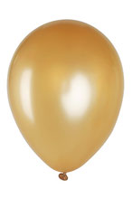 Ballonnen metallic goud €2,25 8stuks