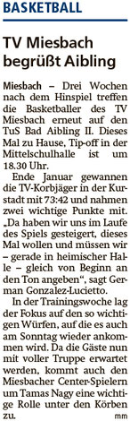 Artikel im Miesbacher Merkur am 17. Februar 2024 - Zum Vergrößern klicken