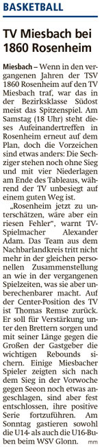 Artikel im Miesbacher Merkur am 18. November 2023 - Zum vergrößern klicken