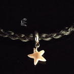 Armband aus Pferdehaar-HH01-geflochten mit Stern aus Huf Horn 