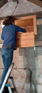 Installation eines neuen Schleiereulenkastens