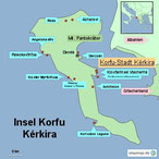Bild: Karte von Korfu