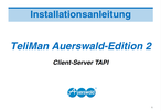 Titelbild Installationshandbuch Client-Server TAPI für ETS-2204 I