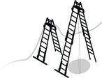 Scaling Ladders as A-frame ladder