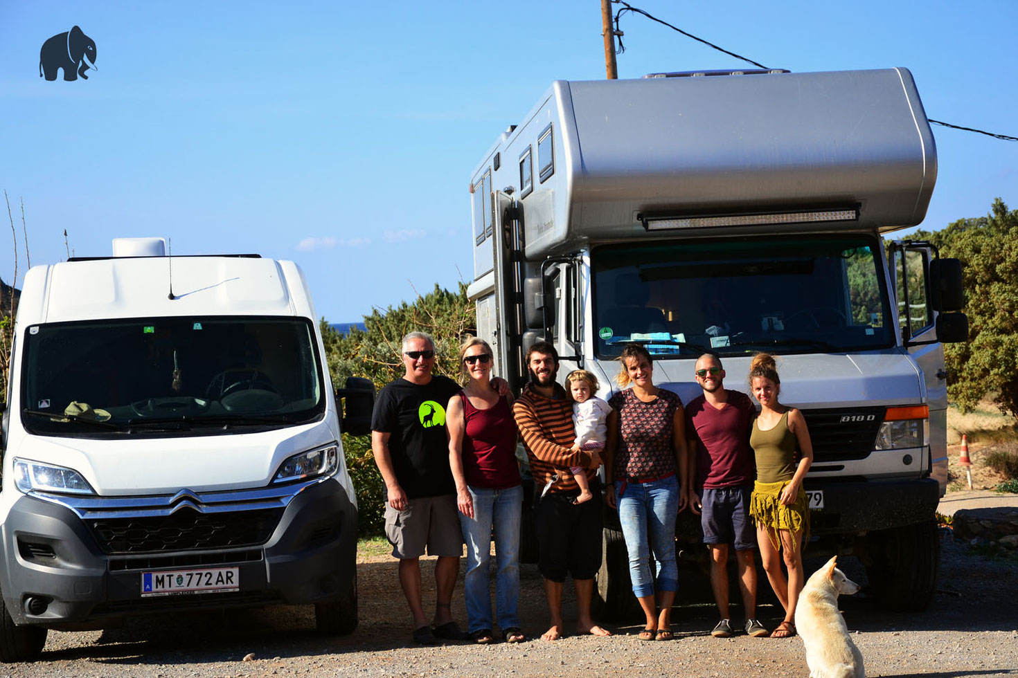 Wolf, Ute, Sergio, June, Maitane, Tim, Sara & Shiba