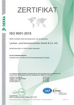 DIN ISO 9001:2015 Zertifikat