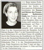 Cronenberger Anzeiger Bericht vom 15.06.2004