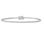 Bracciali Tennis In Oro Bianco con Diamanti  