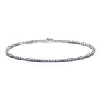 Bracciale Tennis In Oro Bianco e Zaffiri  - prezzi scontati  