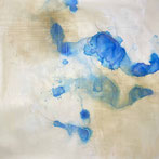 Beim Schlafengehen (When Falling Asleep) / water color, ink, pencil on Japanese paper (Otrinoko Shi) / 57cm x 57cm / 2021