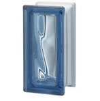 Bild: Design Pegasus Blu R09 O Clear Klar Weiß Wave Wolke Blau Blue Transparent Glasbaustein Glasstein Glass Blocks Glasbausteine-Center Glasbausteine-Center.de Glassteine Glasbausteine 19x9,4x8