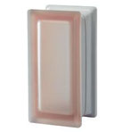 Bild: Design Pegasus Rosa R09 T sat Clear Klar Weiß Pink Clearview Vollsicht Satiniert 2 Seiten Glasbaustein Glasstein Glass Blocks Glasbausteine-Center Glasbausteine-Center.de Glassteine Glasbausteine satin two sides finished 19x9,4x8