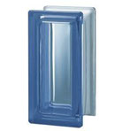 Bild: Design Pegasus Blu R09 T Clear Klar Weiß Clearview Vollsicht Blau Blue Transparent Glasbaustein Glasstein Glass Blocks Glasbausteine-Center Glasbausteine-Center.de Glassteine Glasbausteine 19x9,4x8