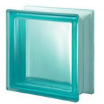 Bild: Design Pegasus Turchese Q19 T sat 1 lato Clearview Vollsicht Türkis Turquoise Satiniert 1 Seite Glasbaustein Glasstein Glass Blocks Glasbausteine-Center Glasbausteine-Center.de Glassteine Glasbausteine satin one side finished