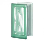 Bild: Design Pegasus Verde R09 O Clear Klar Weiß Wave Wolke Grün green Transparent Glasbaustein Glasstein Glass Blocks Glasbausteine-Center Glasbausteine-Center.de Glassteine Glasbausteine 19x9,4x8