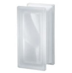 Bild: Design Pegasus Neutro R09 O sat Clear Klar Weiß Wave Wolke Satiniert 2 Seiten Glasbaustein Glasstein Glass Blocks Glasbausteine-Center Glasbausteine-Center.de Glassteine Glasbausteine satin two sides finished 19x9,4x8