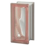 Bild: Design Pegasus Rosa R09 O Clear Klar Weiß Wave Wolke Pink Transparent Glasbaustein Glasstein Glass Blocks Glasbausteine-Center Glasbausteine-Center.de Glassteine Glasbausteine 19x9,4x8
