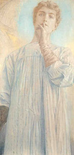 Fernand KHNOPFF (1858 - 1921), Du silence, 1890, Pastel on paper, 87,8 x 44,3 © Bruxelles, MRBAB/KMSKB