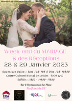 Week-end du mariage et des réceptions à Rioz 28 et 29 Janvier 2023
