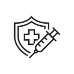 Icon Schutzschild mit Impfung