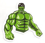 PEGATINA/STICKER - DIBUJOS ANIMADOS (HULK) 7 CM X 5,5 CM (NUEVA) 1,20€.