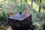 Grill - Räucherkasten - Einweggrill - Brandgefahr