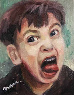 ノリコミシマの描く人物画、油絵、norico mishima’s portrait oil painting.