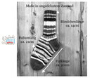 handgestrickte Socke Größe 35/36 - Maßangaben wie beschrieben