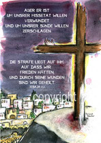 christliche Karten,Ostern Kreuz