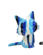 mini chien chat decoration muticouleur coulure peinture lunette assis polisson moderne tendance design actuel classique contemporain luxe chic promosolde idee cadeau noel anniversaire enfant adulte homme art popart trash 