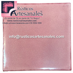 <img src="azulejo-liso-talavera.jpg" alt="Azulejo artesanal liso tipo Talavera Mexicano color Rosa Claro Especial">