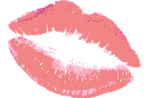 Lipstick stain graphic for English vocabulary exercise