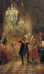 Adolph Menzel, Flute Concert with Frederick the Great in Sanssouci, 1850-1852, Berlin, Nationalgalerie. (Detail)