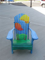 Original Painting on Chair for Charity