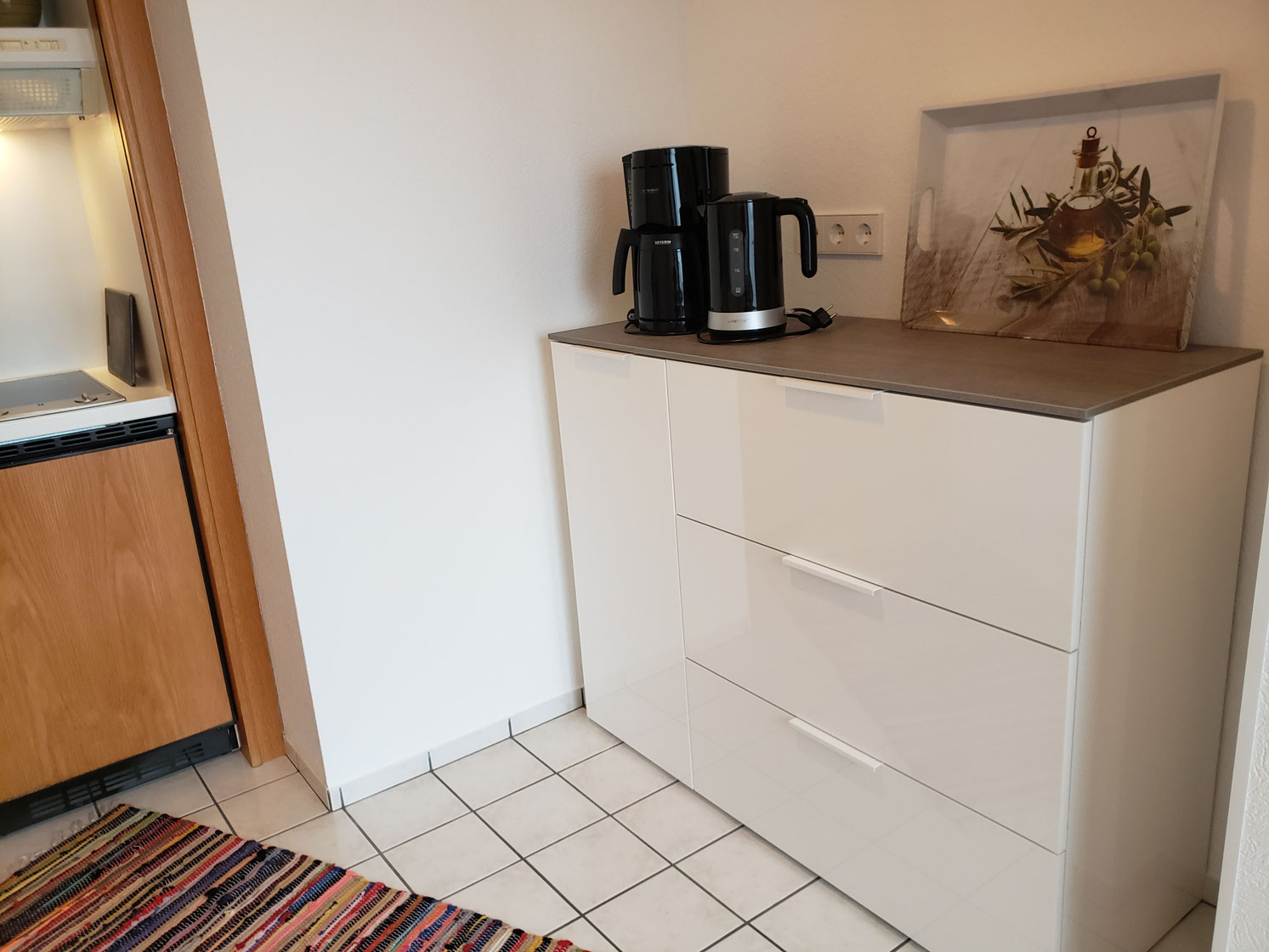 Wasserkocher und Filterkaffeemaschine der Ferienwohnung 5 im Seegarten in Meersburg am Bodensee