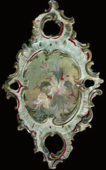 Vittorio Clementi, Decorazioni floreali, tempera su pannello di gesso, cm 35 x 60, proprietà privata casa Clementi