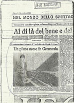 Tournèe pianistica tedesca: "LA SICILIA" del 16/10/1986.
