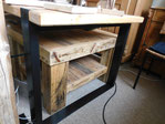 Couchtisch mit Zwischenboden, massive Palettenversion, 87x67x51 (2.67)