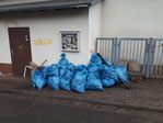 Der gesammelte Müll am Abend; Bild NABU Ober-Erlenbach