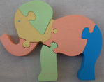 puzzle éléphant en bois