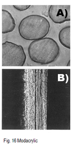 Fig16:Acrylique modifiée A) Coupe transversale B)Allule longitudinale