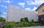 札幌安い屋根塗装の足場