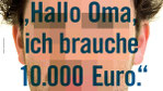 Plakat; Polizei warnt vor Enkeltrick  (Hamburger Abendblatt)